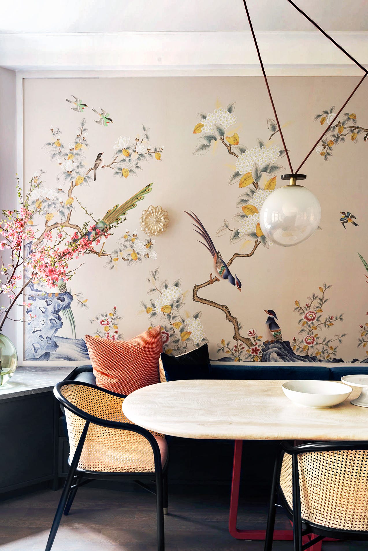 Wallpaper installation Phoenix dining room