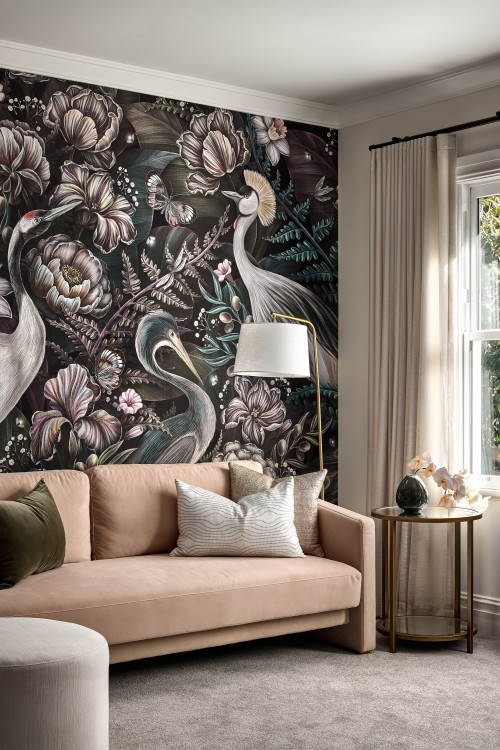 Wallpaper installation in Phoenix living room